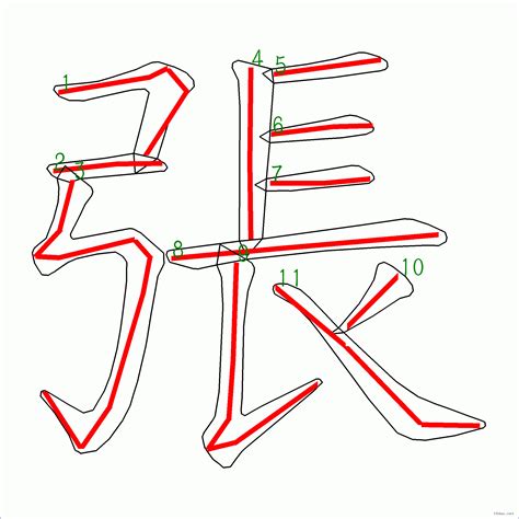 張筆畫多少|漢字: 張的筆畫順序 (“張”11劃) 